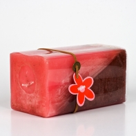 Svieca vysoká hranatá ROSE 8X8X15CM