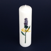 Sviece levanduľa valec 6x22cm