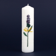 Sviece levanduľa valec 6x22cm