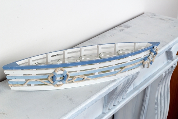 Svietnik v tvare loďky 52x10x8cm