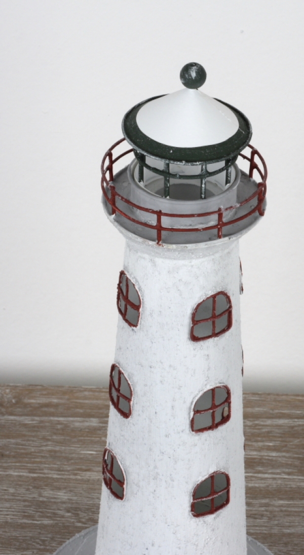 Svietnik biely maják 38,5cm