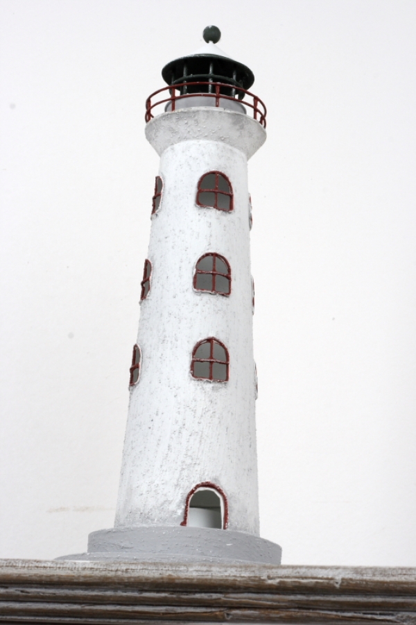 Svietnik biely maják 38,5cm