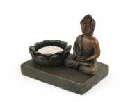 Svietnik Budha (sada 2ks) polyresin 7x11cm