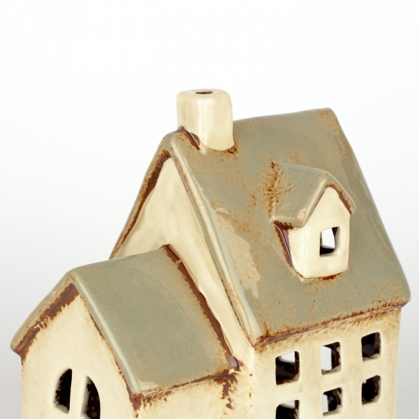 Svietnik domček s prístavkom 13,5 x 18 x 9 cm