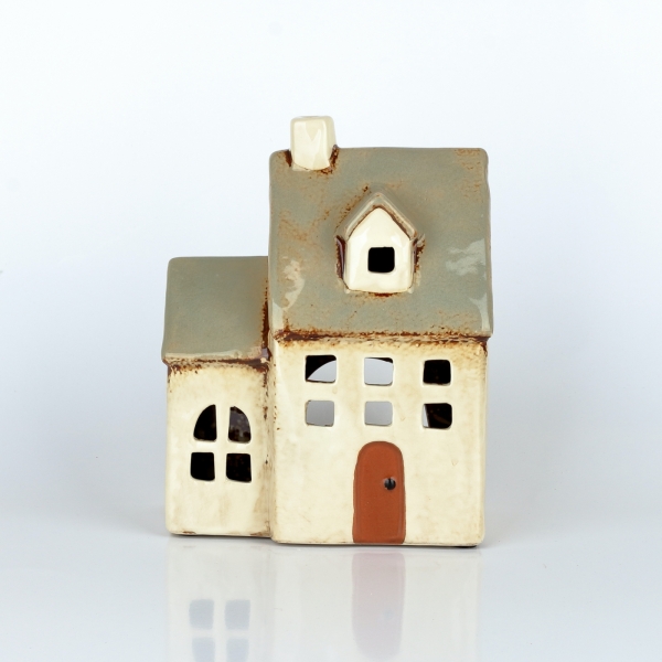 Svietnik domček s prístavkom 13,5 x 18 x 9 cm