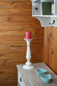 Svietnik kovový biely 40cm