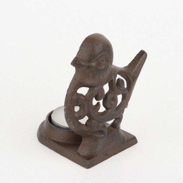 Svietnik na čajovú sviečku vtáčik 6,5x8x11cm