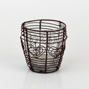 Svietnik na čajovú sviečku srdce 9cm