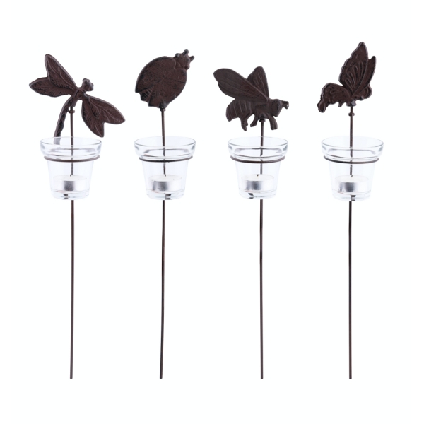 Svietnik na čajovú sviečku zápich včielka