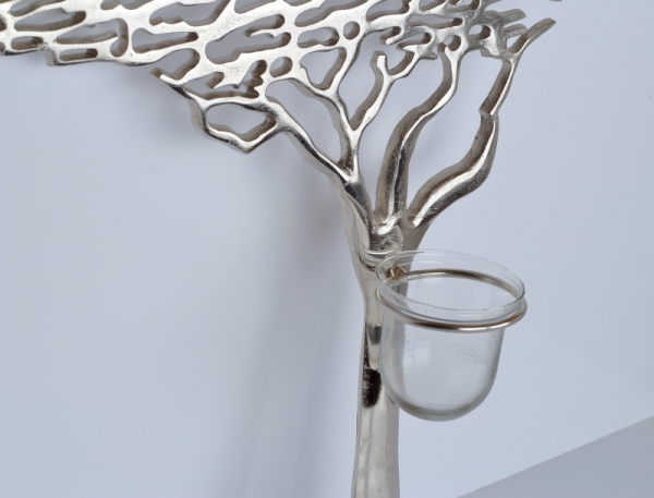 Svietnik nástenný strom 64x62cm