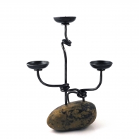 Svietnik prepletenec v kameni 39cm