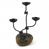 Svietnik prepletenec v kameni 39cm