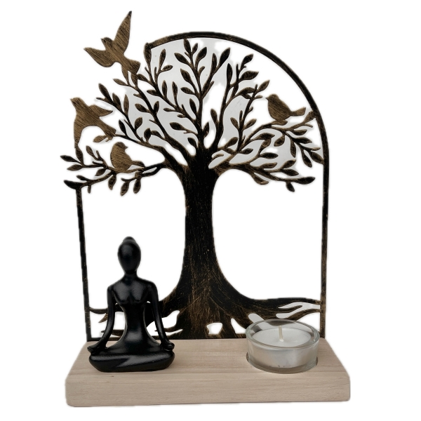 Svietnik Strom svetla s Budhom 23,5 x 17 x 6 cm