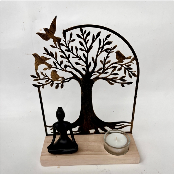 Svietnik Strom svetla s Budhom 23,5 x 17 x 6 cm