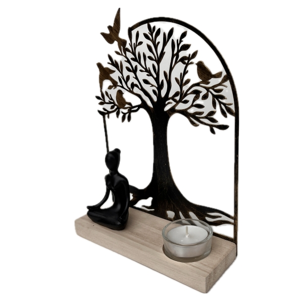 Svietnik Strom svetla s Budhom 23,5 x 17 x 6 cm