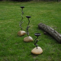 Svietnik v kameni strednej 37cm