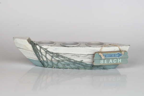 Svietnik v tvare loďky 30x7x8cm