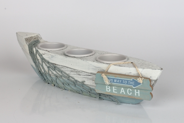 Svietnik v tvare loďky 30x7x8cm