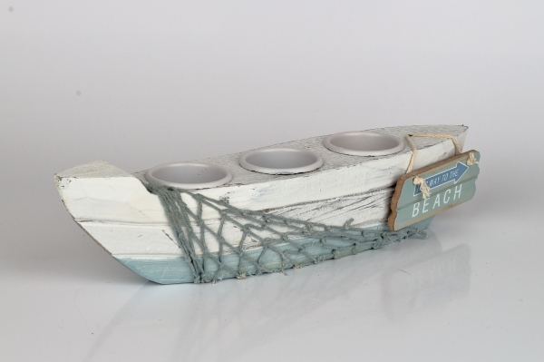 Svietnik v tvare loďky 30x7x8cm