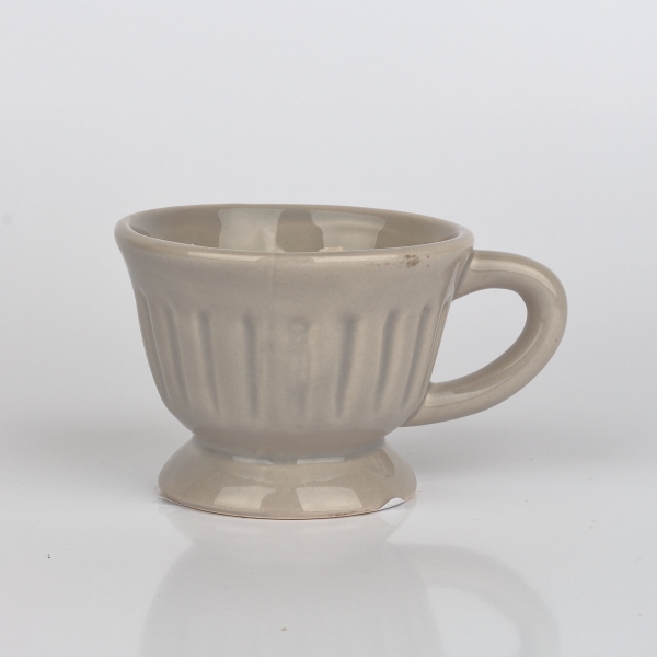 Sviečka v béžovom hrnčeku 9x8x6cm 