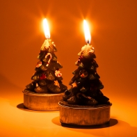 Sviečka vianočný stromček 6x9cm sada 2ks