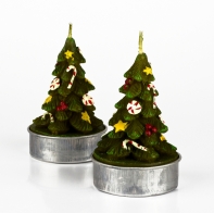 Sviečka vianočný stromček 6x9cm sada 2ks