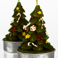 Sviečka vianočný stromček 6x9cm sada 2ks