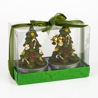 Sviečka vianočný stromček 6x9cm sada 2ks