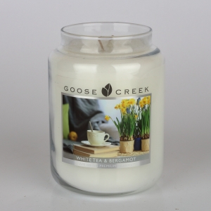 Sviečka v skle biely čaj s bergamotom Goose Creek 680g