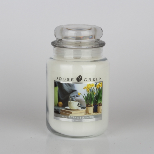 Sviečka v skle biely čaj s bergamotom Goose Creek 680g