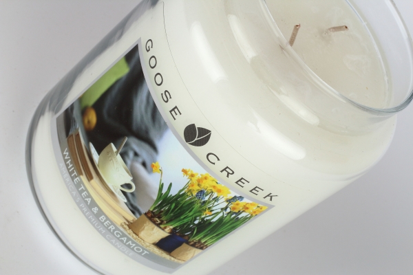 Sviečka v skle biely čaj s bergamotom Goose Creek 680g