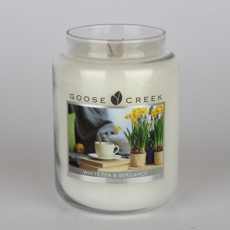 Sviečka v skle biely čaj s bergamotom Goose Creek 680g
