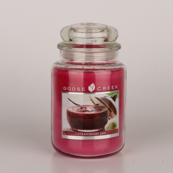 Sviečka v skle jahodová marmeláda Goose Creek 680g