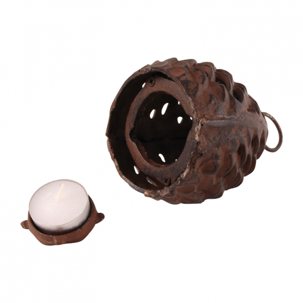 Svietidlo borovicová šiška z liatiny 12,8cm