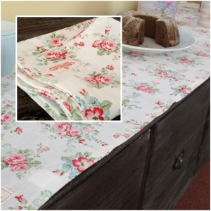 Table runner Abelone white 45x140 cm dek4788