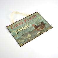 Tabuľka Farm Fresh Eggs zelená