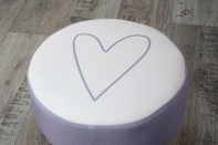 Taburet srdce 35x35cm