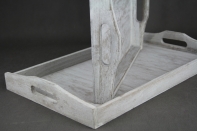 Tácka drevený s patinou (set 2ks) 50 /40cm