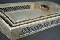 Tácku hranatý hnedá patina strednej 48x34cm