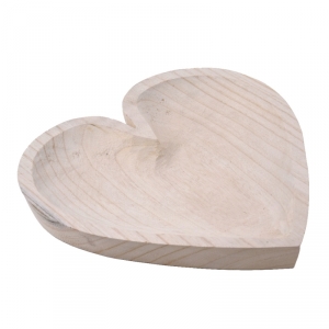 Tácka na cukroví srdce drevené 30,5x31cm