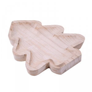 Podnos na cukrovinky strom drevený 33x27x4cm