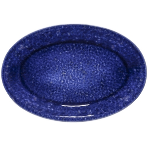 Tácka oválna ABBEY modrá 46 x 31 cm keramická