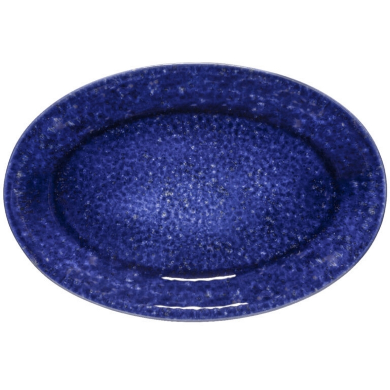 Tácka oválna ABBEY modrá 46 x 31 cm keramická