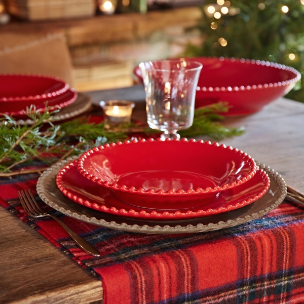 Tácka servírovací 41cm, PEARLRUBI, rubínová