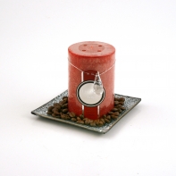 Tácka pod sviečku sklenený 12,5x12,5cm