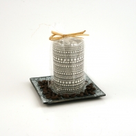 Tácka pod sviečku sklenený 12,5x12,5cm