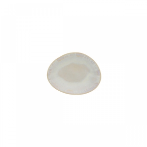 Tanier oválny plytký BRISA biely 20 cm keramika