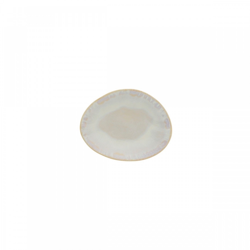 Tanier oválny plytký BRISA biely 20 cm keramika