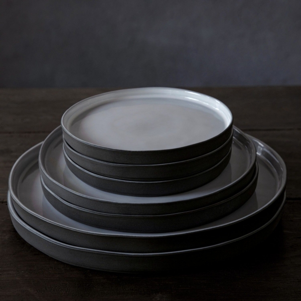 Tanierik na pečivo 16cm šedo-biely LAGOA