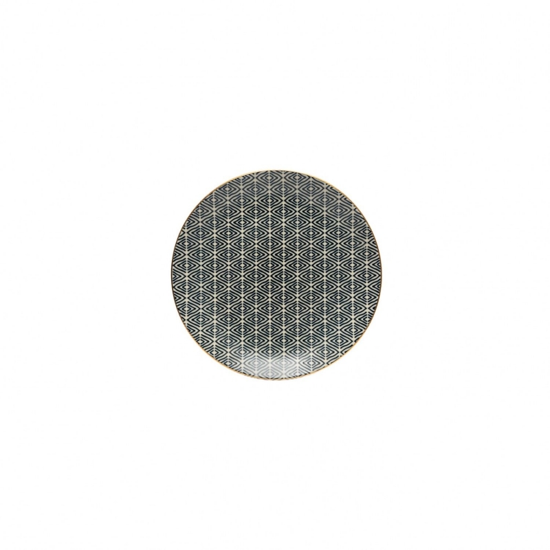 Tanierik na pečivo 17cm AUGUSTA ornamenty zlatý okraj